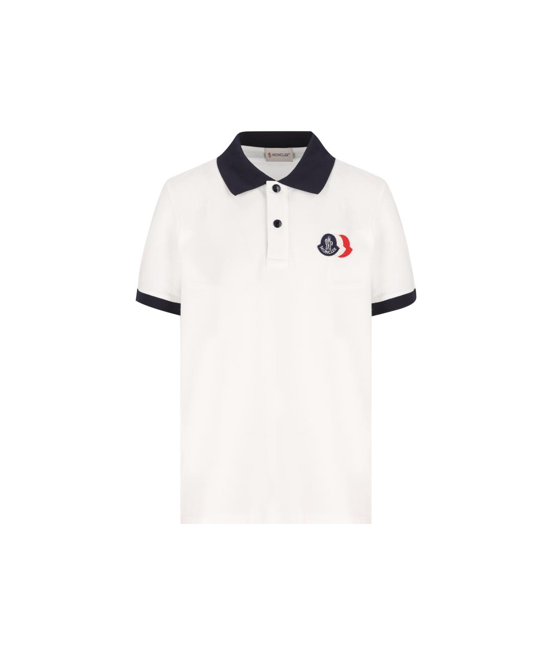 MONCLER KIDS Белая хлопковая детская футболка, фото 5