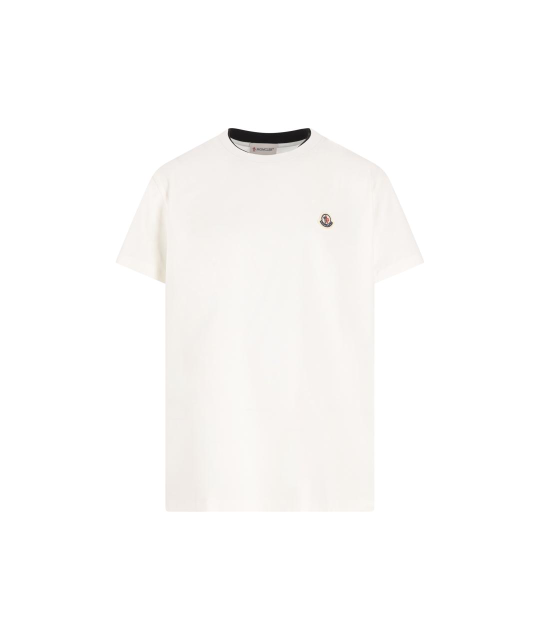 MONCLER KIDS Белая хлопковая детская футболка, фото 5