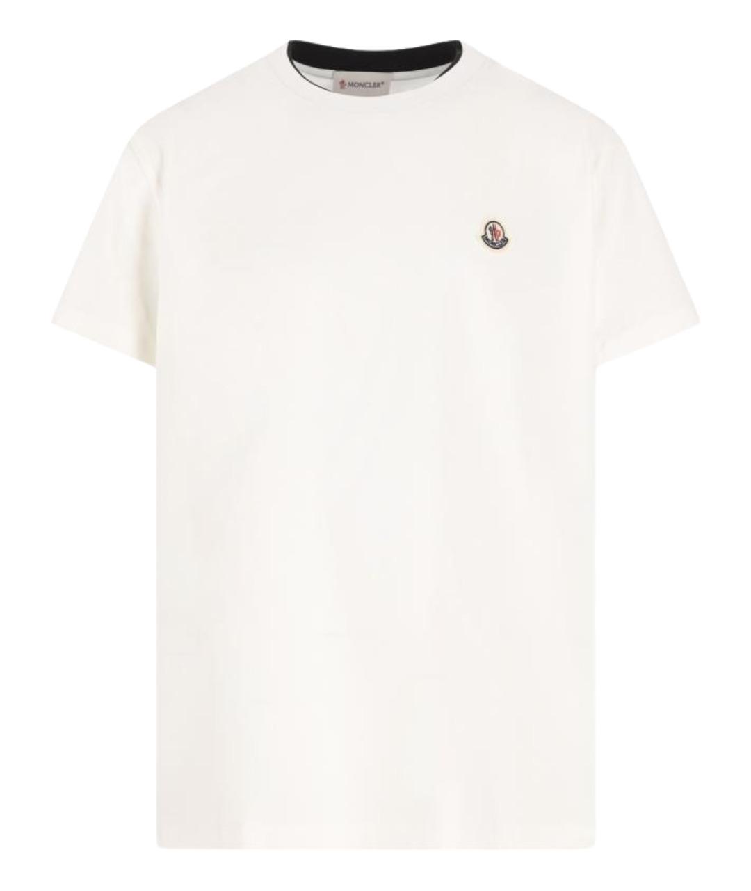 MONCLER KIDS Белая хлопковая детская футболка, фото 1