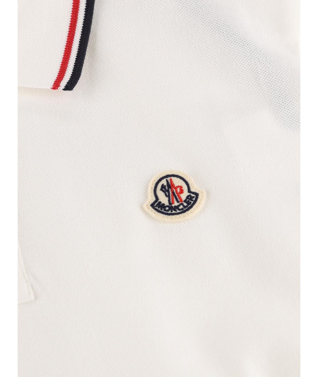 MONCLER KIDS Белая хлопковая детская футболка, фото 4
