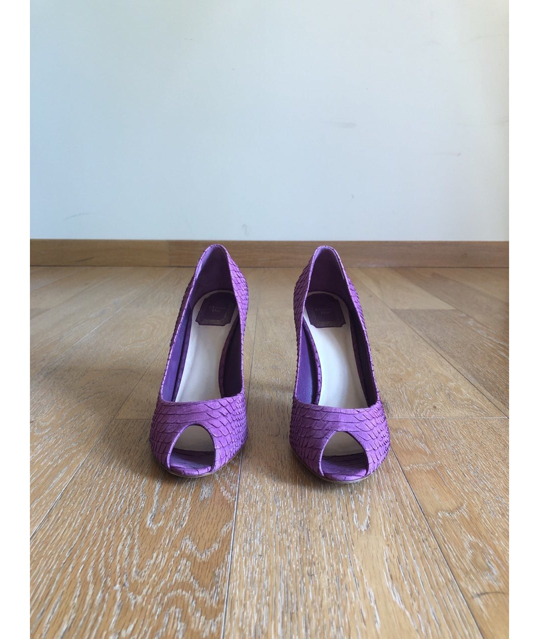CHRISTIAN DIOR PRE-OWNED Фиолетовые кожаные туфли, фото 2