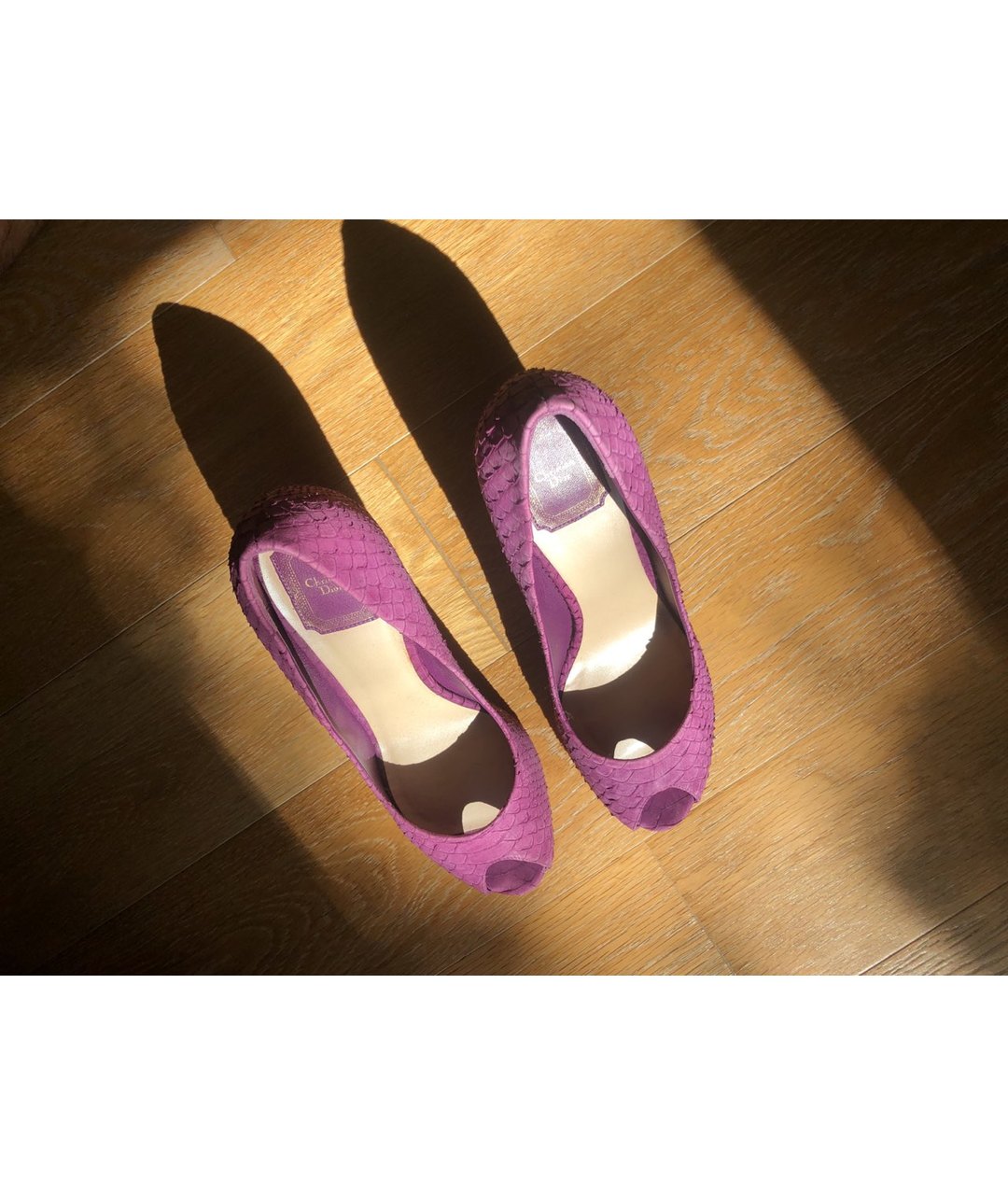 CHRISTIAN DIOR PRE-OWNED Фиолетовые кожаные туфли, фото 4