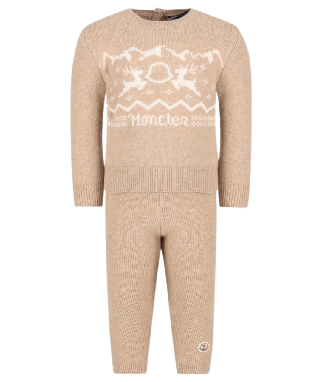 MONCLER KIDS Бежевый комплект, фото 1