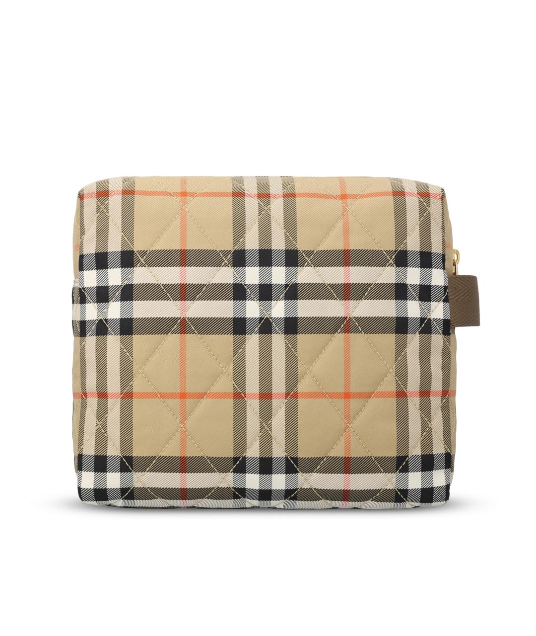 BURBERRY Бежевая тканевая сумка для мамы, фото 2
