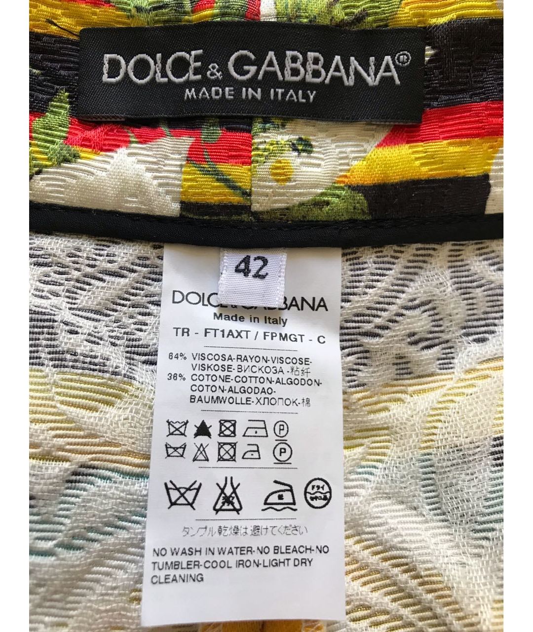 DOLCE&GABBANA Мульти вискозные прямые брюки, фото 3
