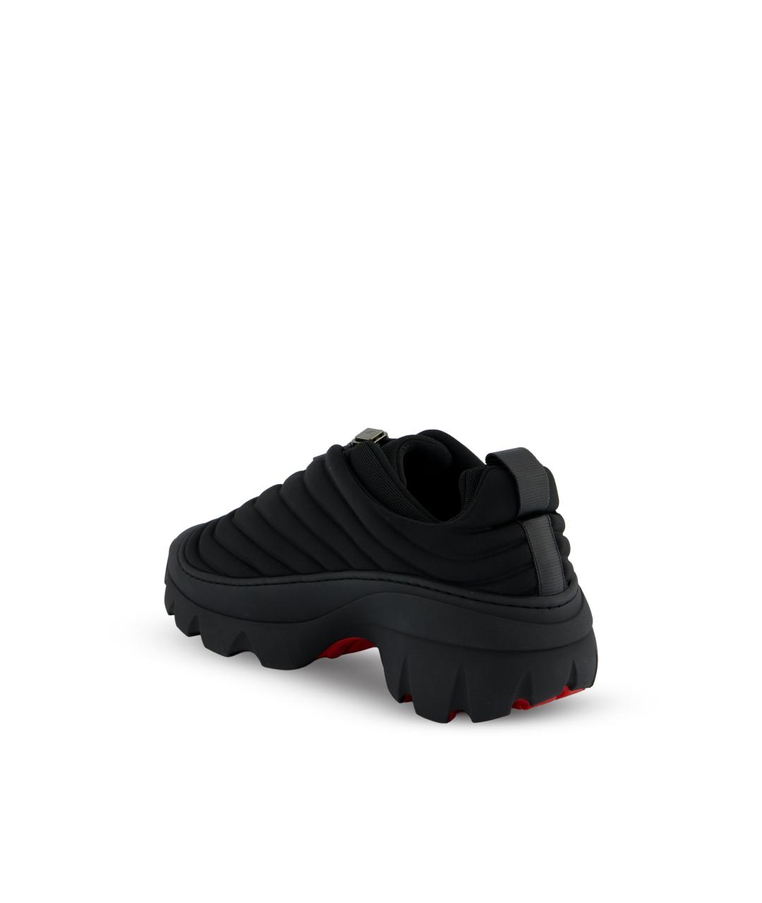 CHRISTIAN LOUBOUTIN Черные синтетические низкие кроссовки / кеды, фото 3