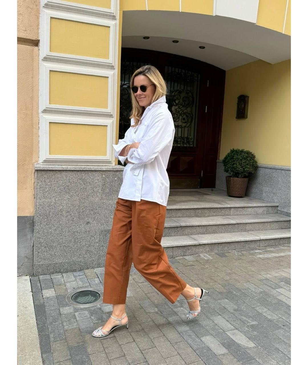 HERMES Белая хлопковая рубашка, фото 6