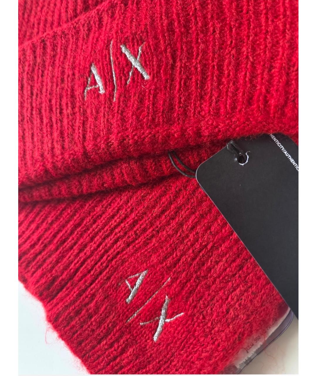 ARMANI EXCHANGE Красная синтетическая шапка, фото 8