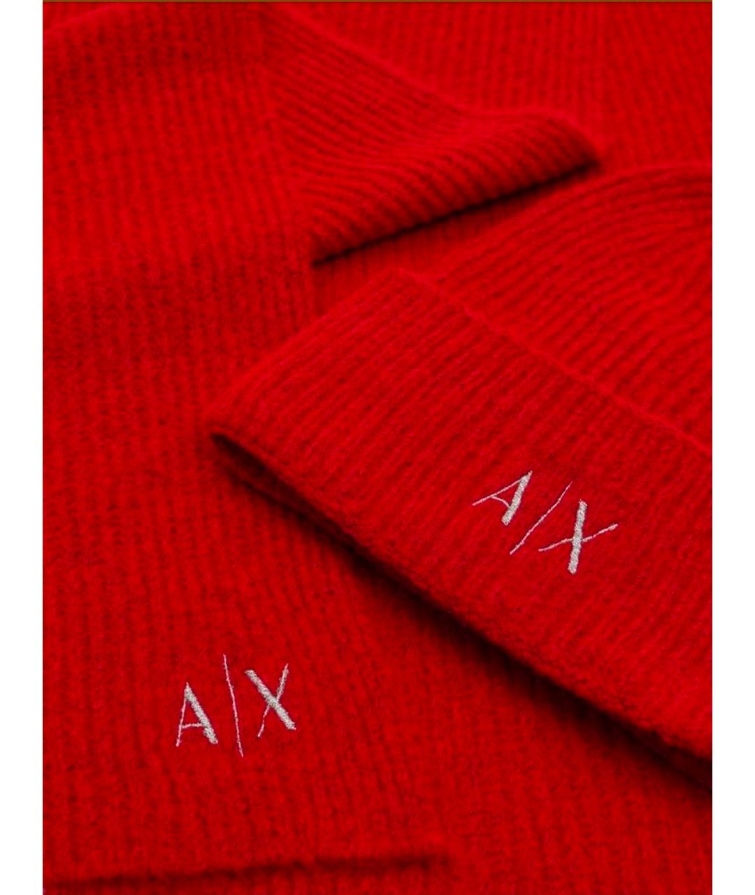 ARMANI EXCHANGE Красная синтетическая шапка, фото 3