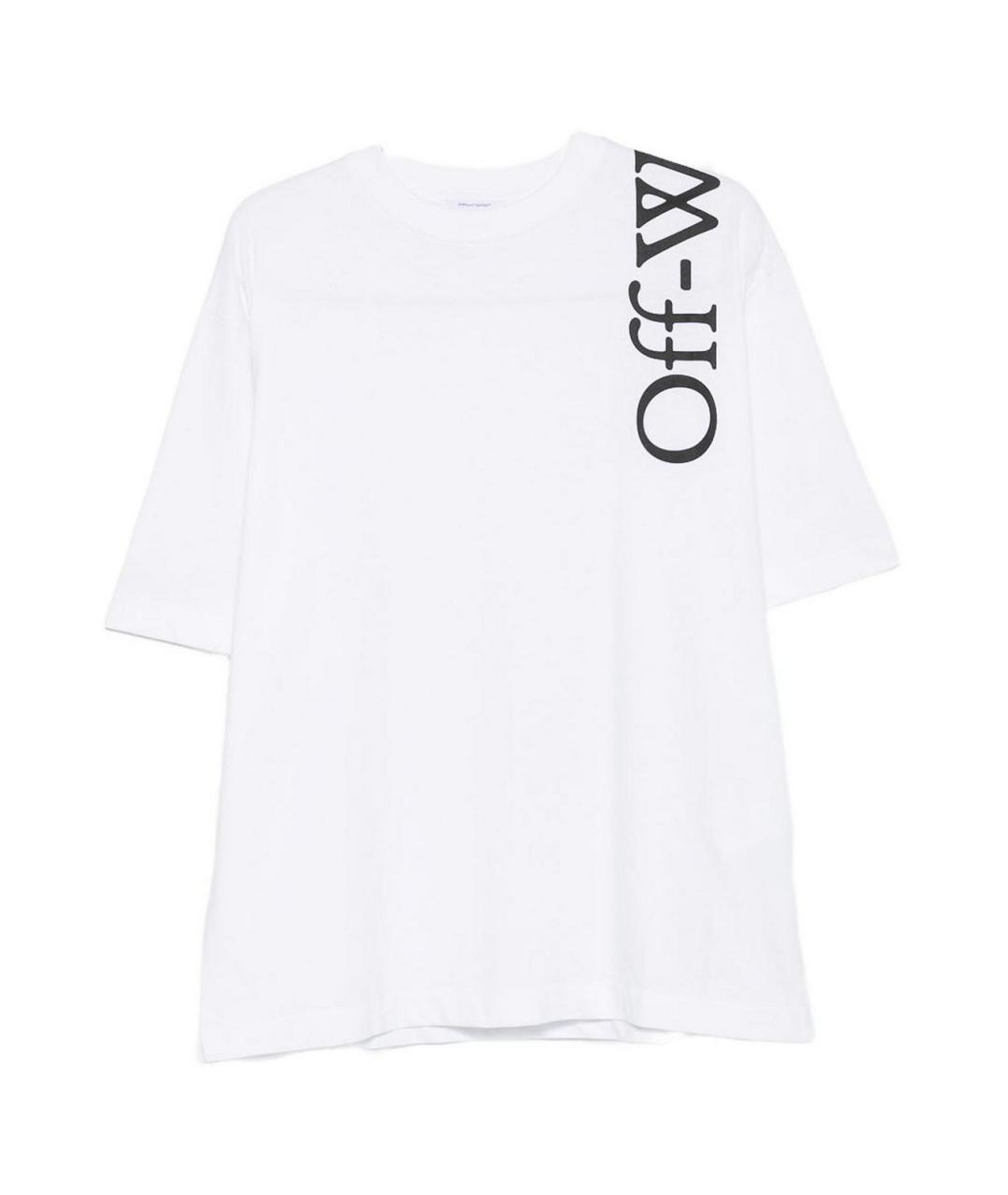 OFF-WHITE Белая хлопковая футболка, фото 1