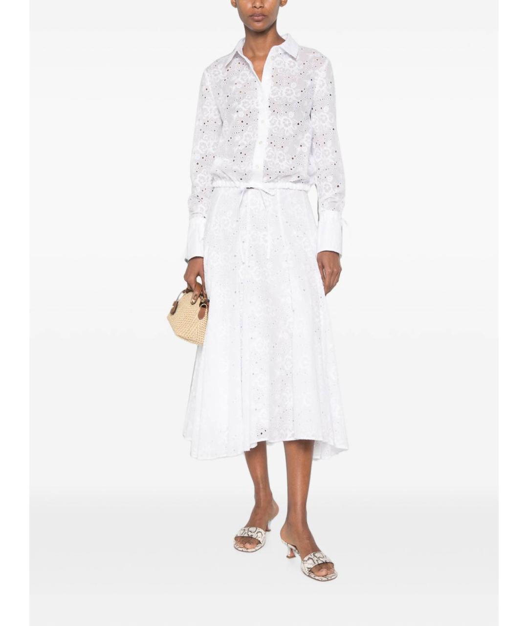 TORY BURCH Белая хлопковая рубашка, фото 2