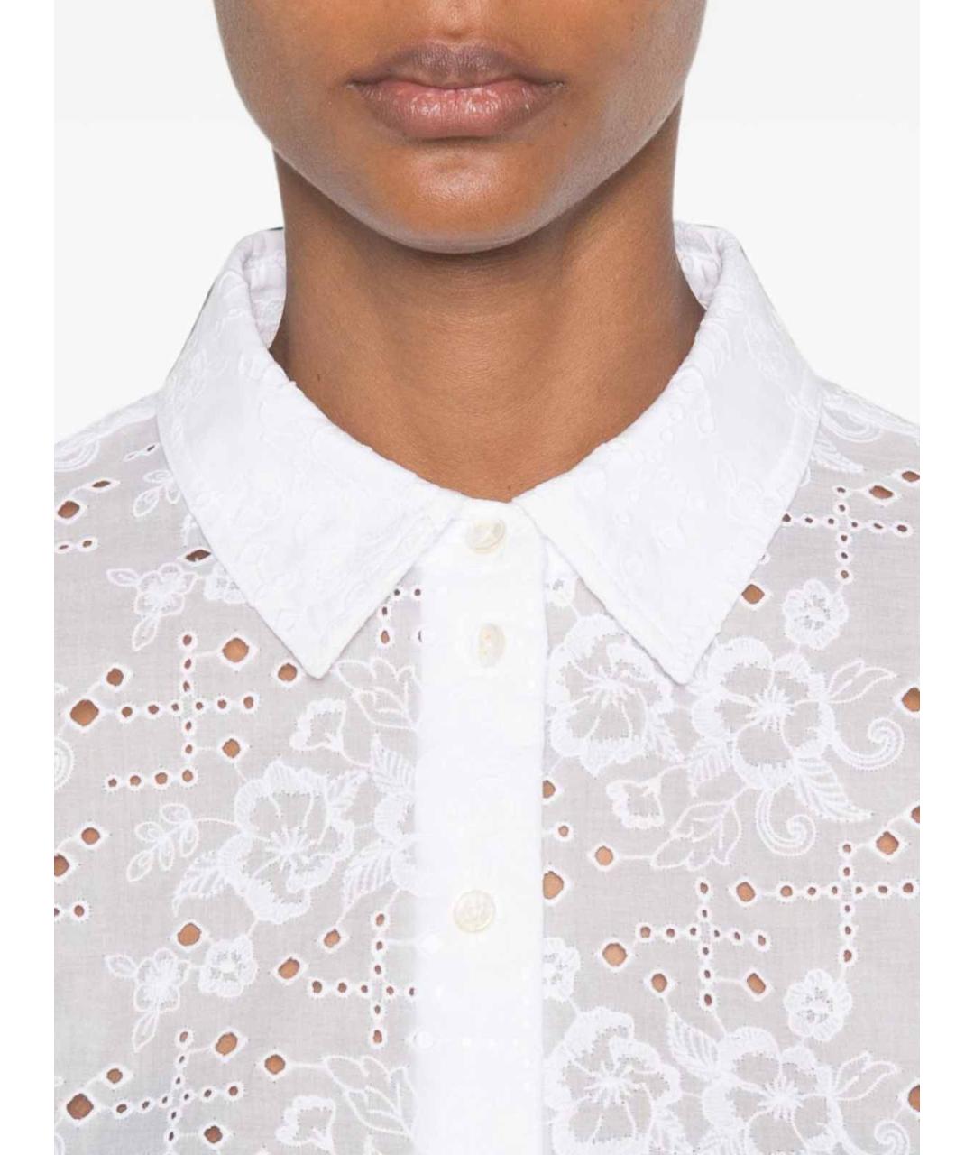 TORY BURCH Белая хлопковая рубашка, фото 3