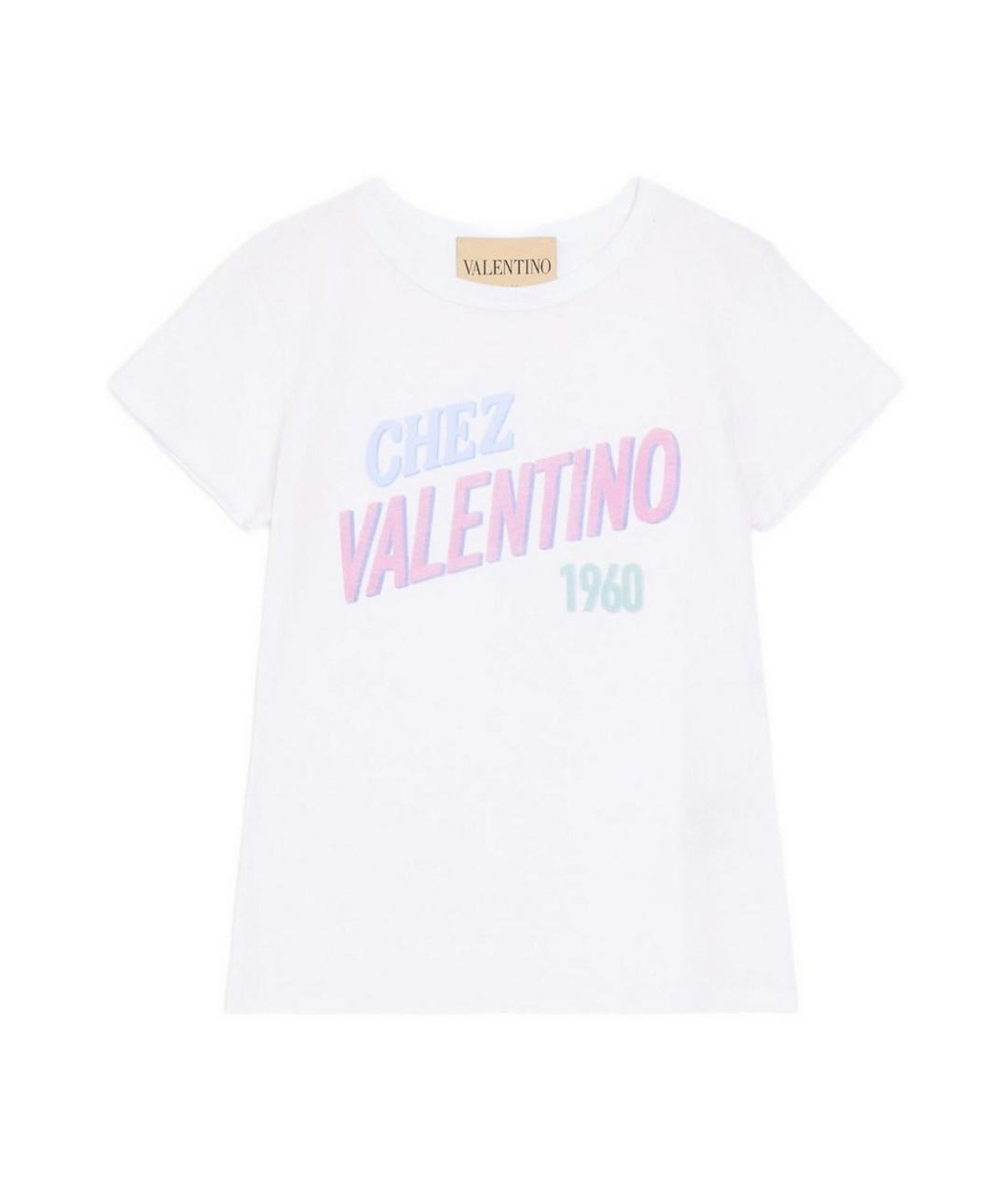 VALENTINO Белая хлопковая футболка, фото 1
