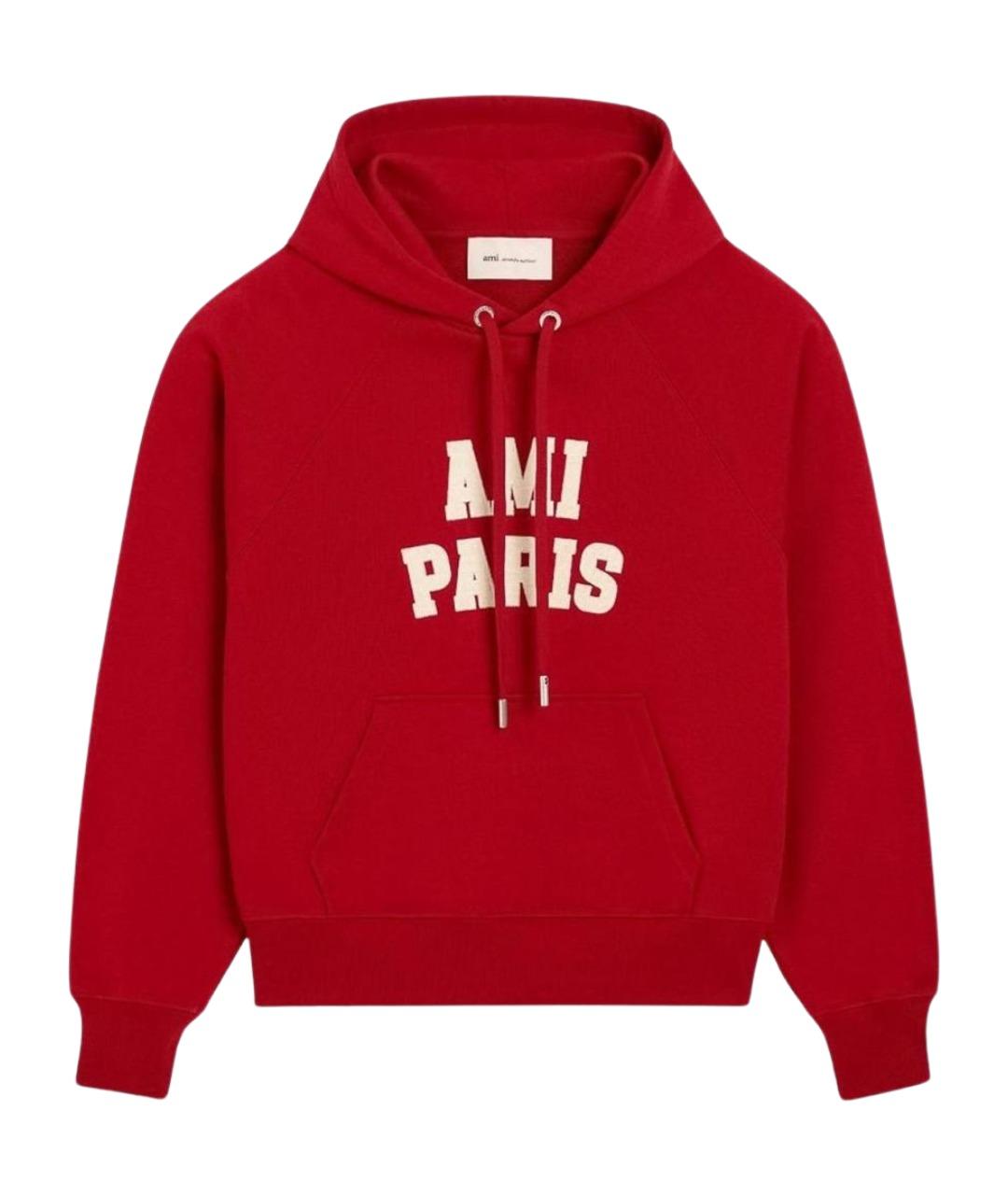 Ami Paris Красный хлопковый джемпер / свитер, фото 1