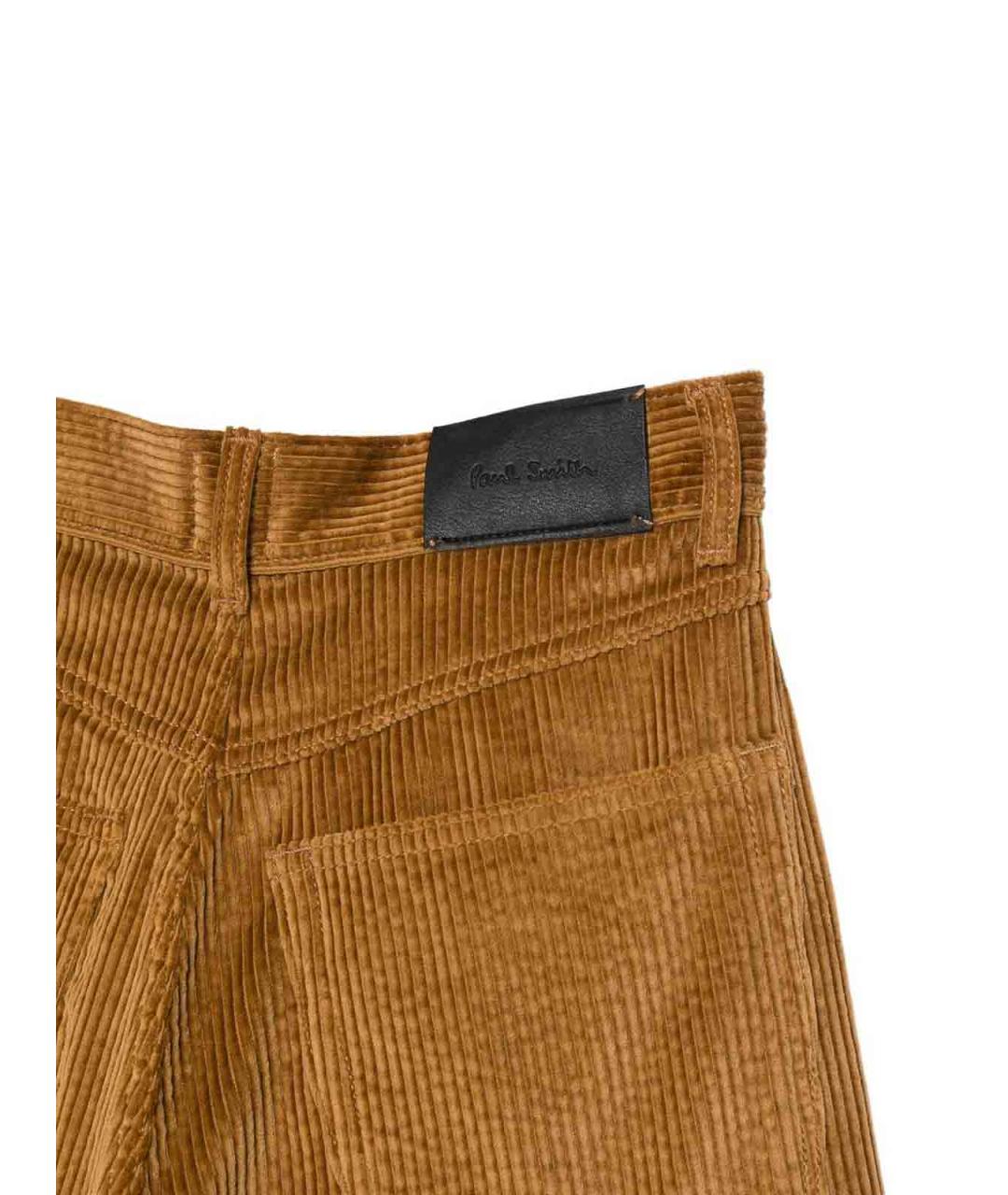 PAUL SMITH Коричневые хлопковые брюки широкие, фото 3