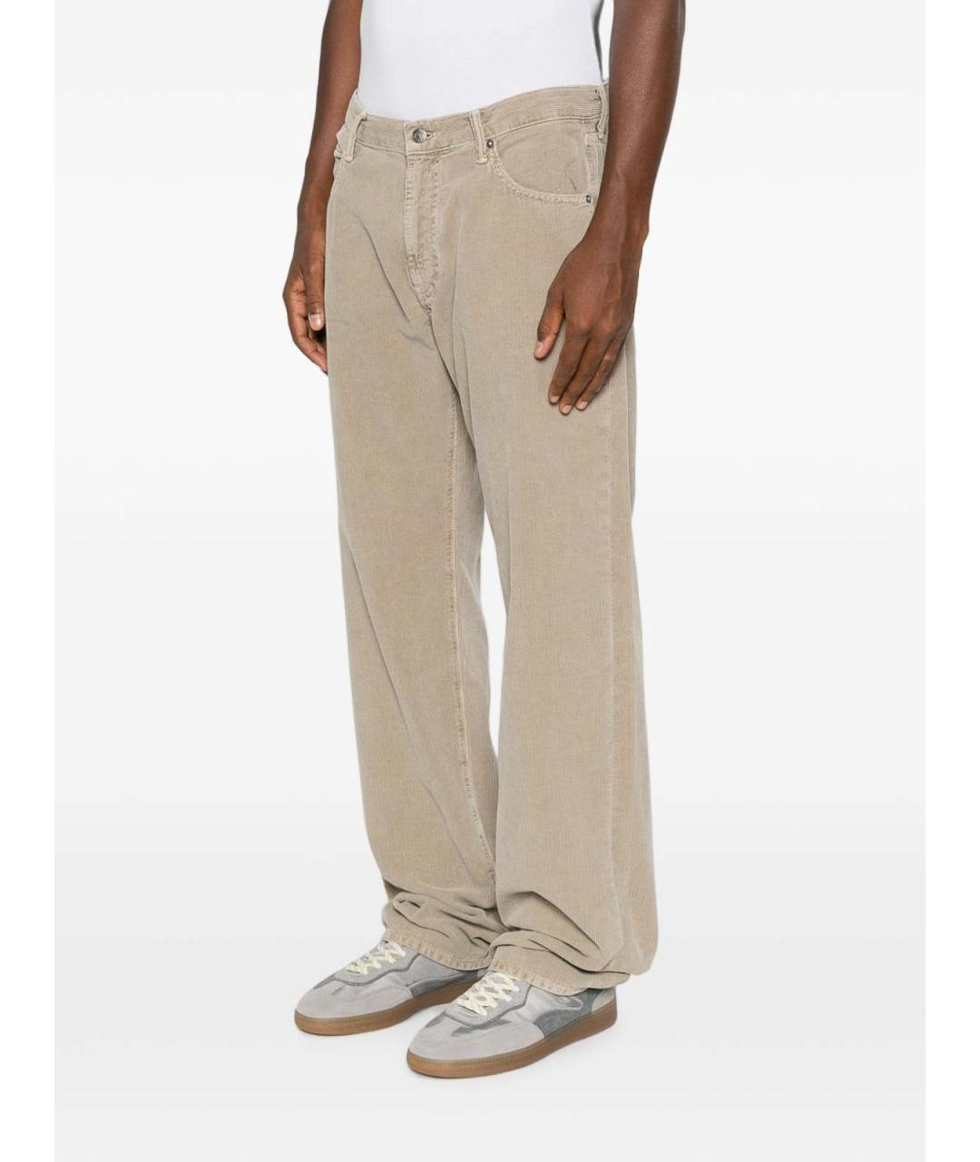EMPORIO ARMANI Бежевые хлопковые прямые джинсы, фото 4