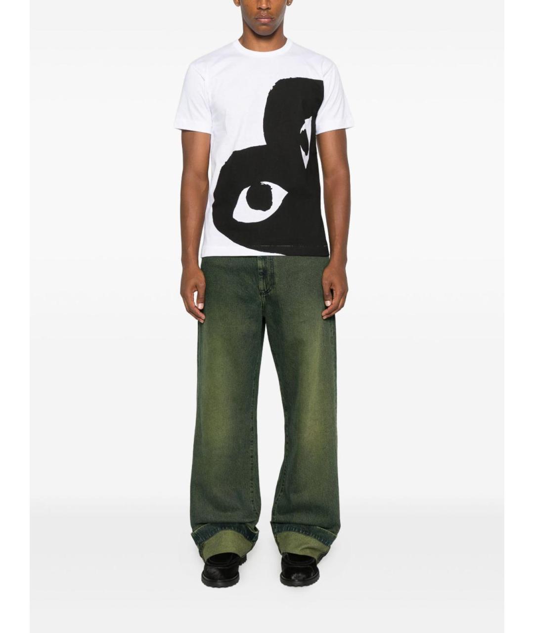 COMME DES GARÇONS Белая хлопковая футболка, фото 3
