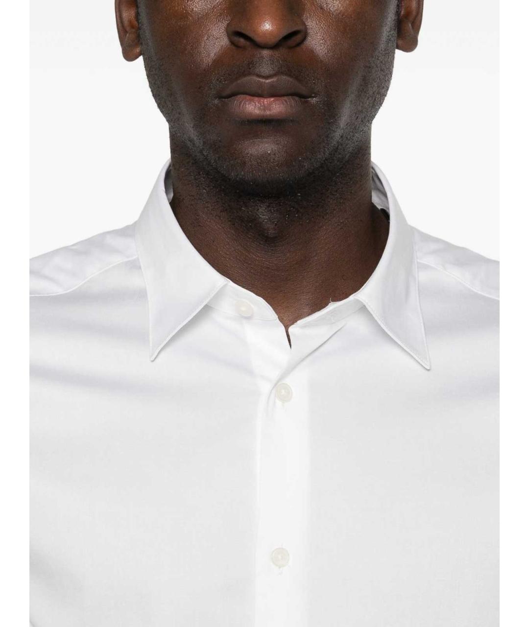EMPORIO ARMANI Белая хлопковая кэжуал рубашка, фото 3