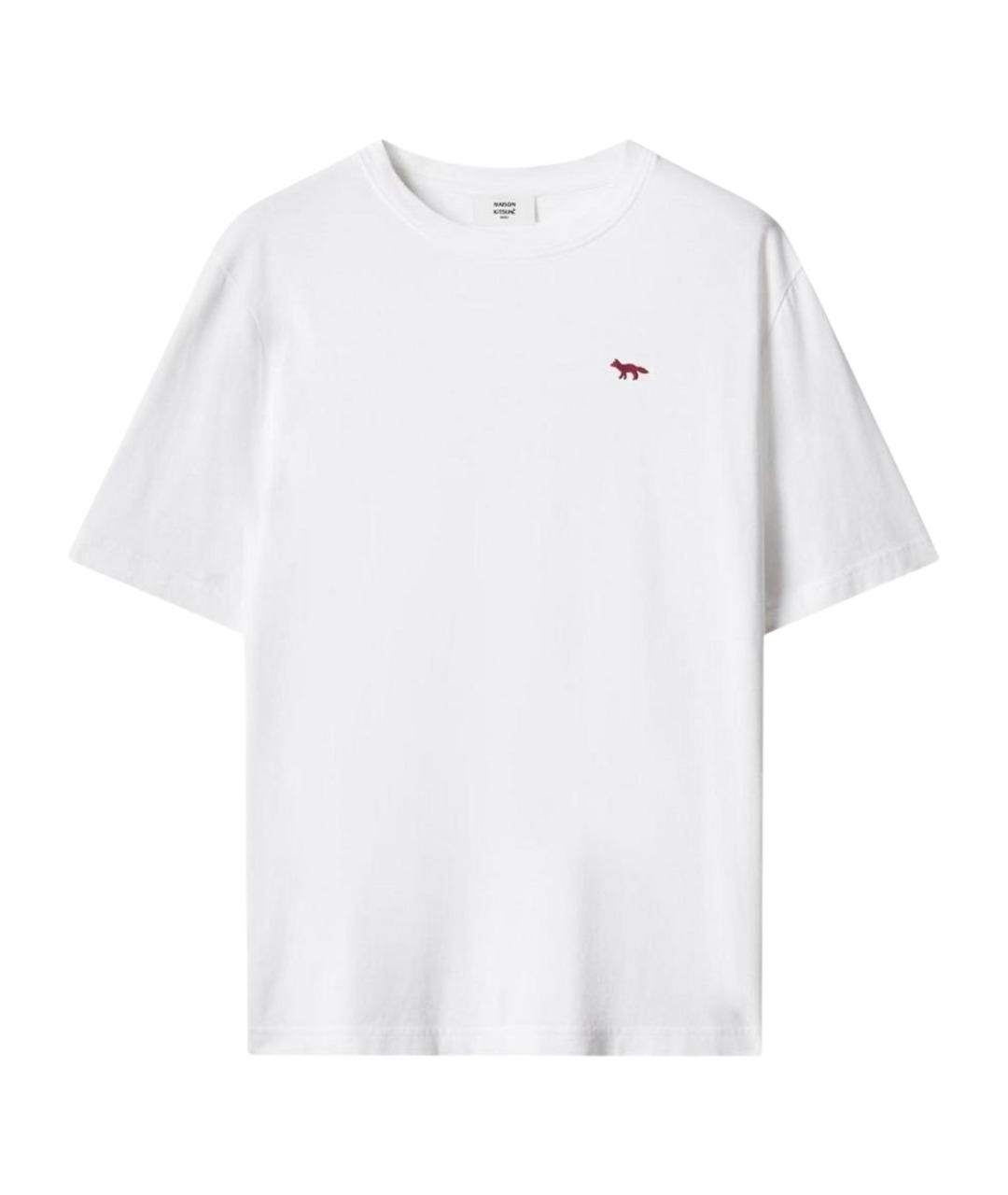 MAISON KITSUNE Белая хлопковая футболка, фото 1
