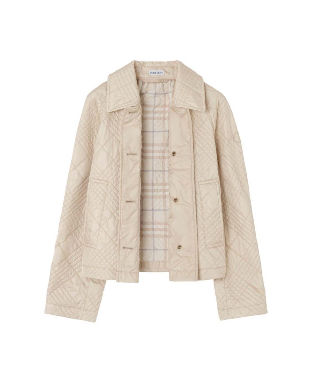 BURBERRY Бежевая нейлоновая куртка, фото 5