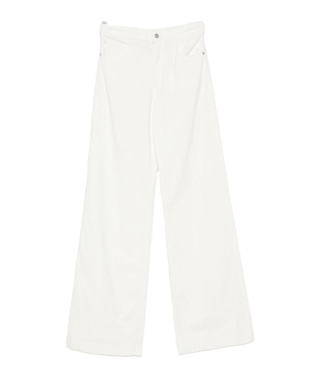 EMPORIO ARMANI Белые хлопковые прямые джинсы, фото 1