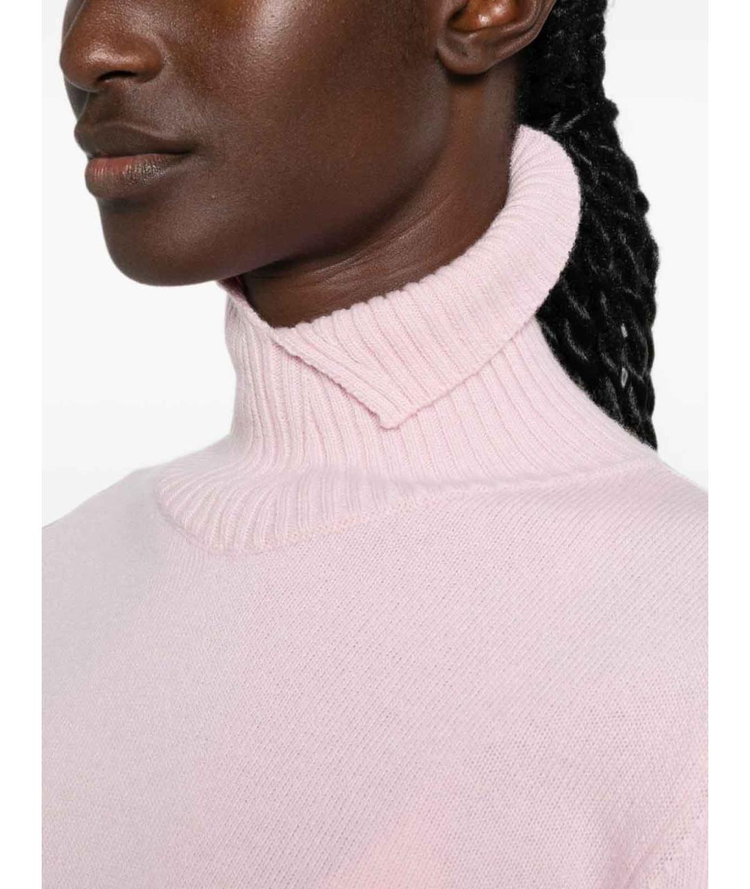 JIL SANDER Розовая шерстяная водолазка, фото 3