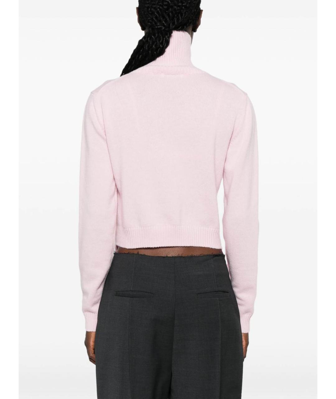 JIL SANDER Розовая шерстяная водолазка, фото 4