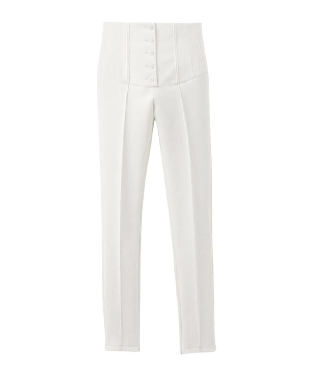 JACQUEMUS Белые хлопковые брюки узкие, фото 1