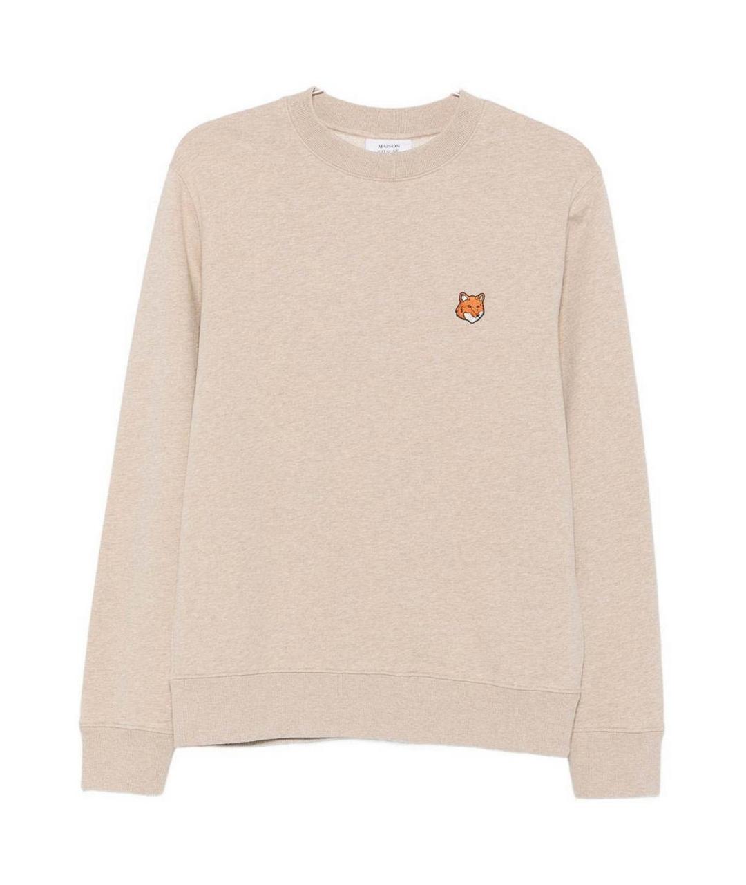 MAISON KITSUNE Бежевый меховой джемпер / свитер, фото 1