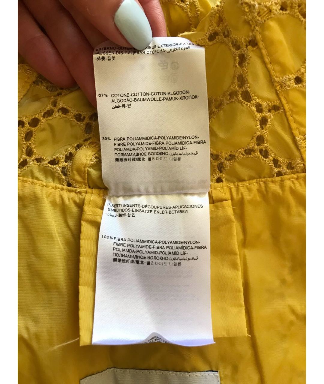 MONCLER Желтый полиамидовый жакет/пиджак, фото 5