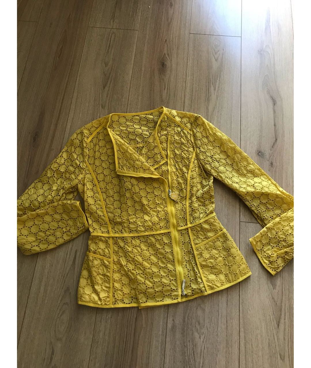 MONCLER Желтый полиамидовый жакет/пиджак, фото 6
