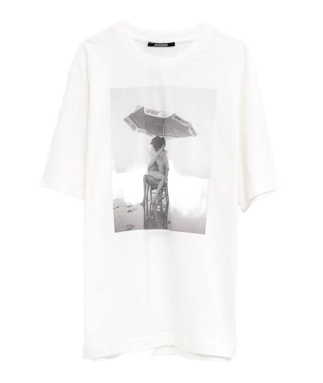 JACQUEMUS Белая хлопковая футболка, фото 1