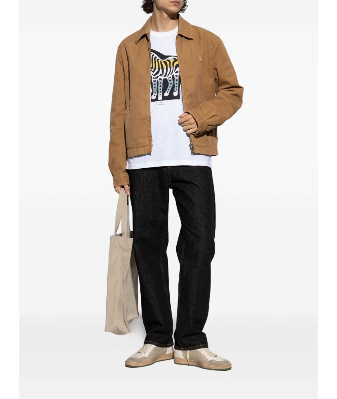 PAUL SMITH Белая хлопковая футболка, фото 3
