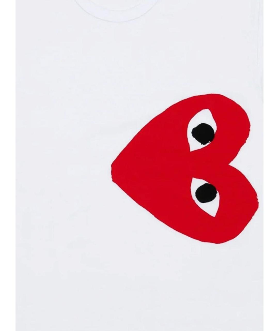 COMME DES GARÇONS Белая хлопковая футболка, фото 2