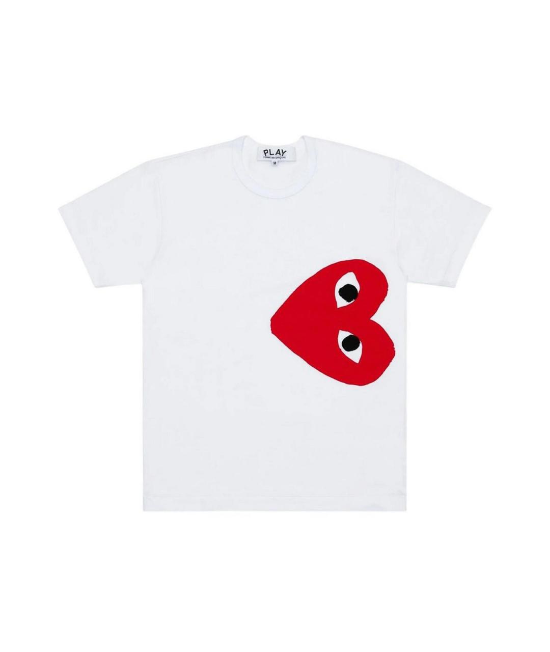 COMME DES GARÇONS Белая хлопковая футболка, фото 1