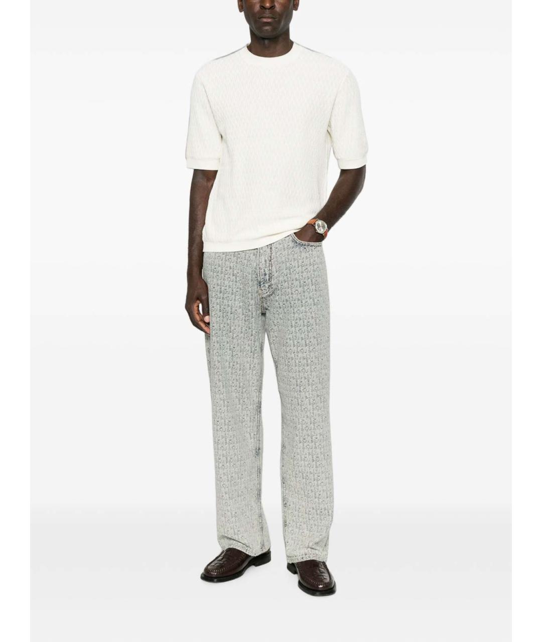 EMPORIO ARMANI Белый хлопковый джемпер / свитер, фото 4