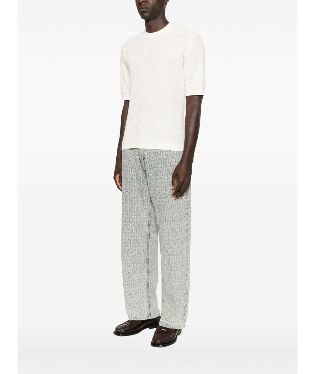 EMPORIO ARMANI Белый хлопковый джемпер / свитер, фото 2