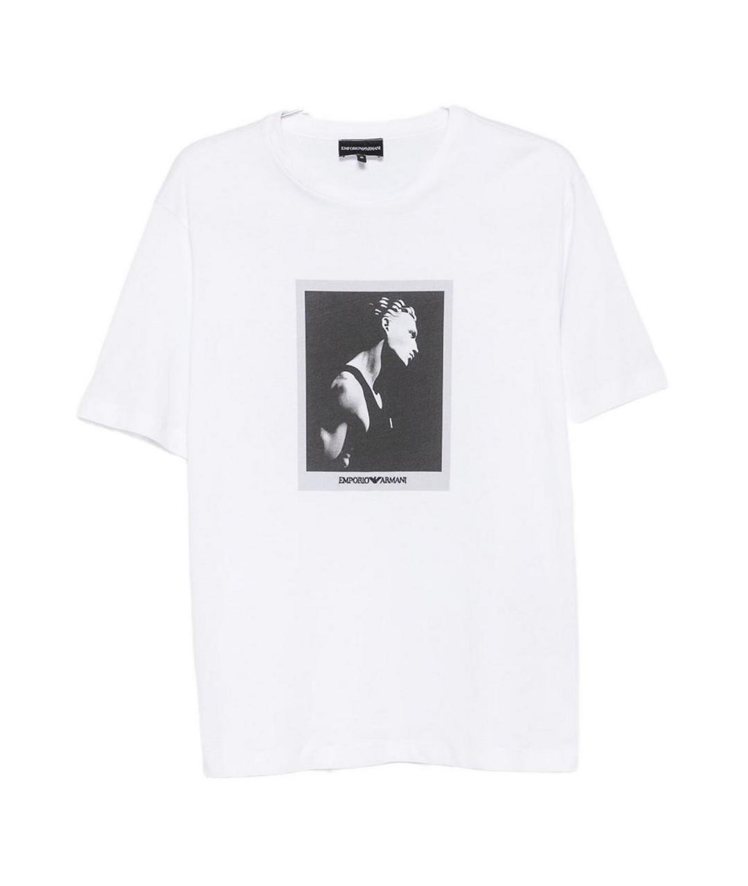 EMPORIO ARMANI Белая хлопковая футболка, фото 1