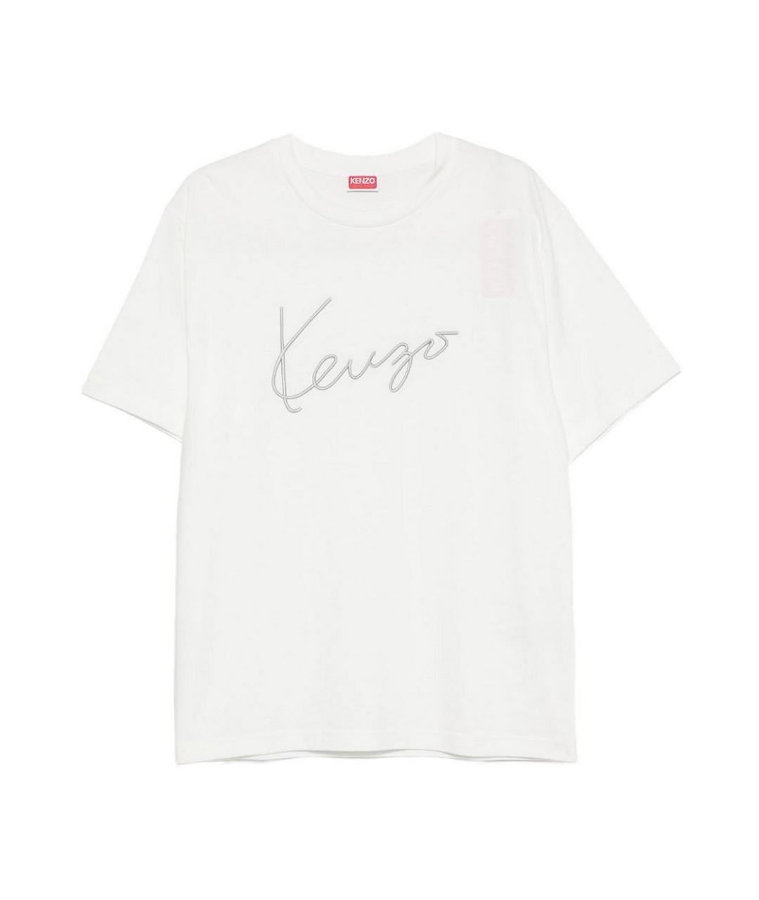 KENZO Белая хлопковая футболка, фото 1
