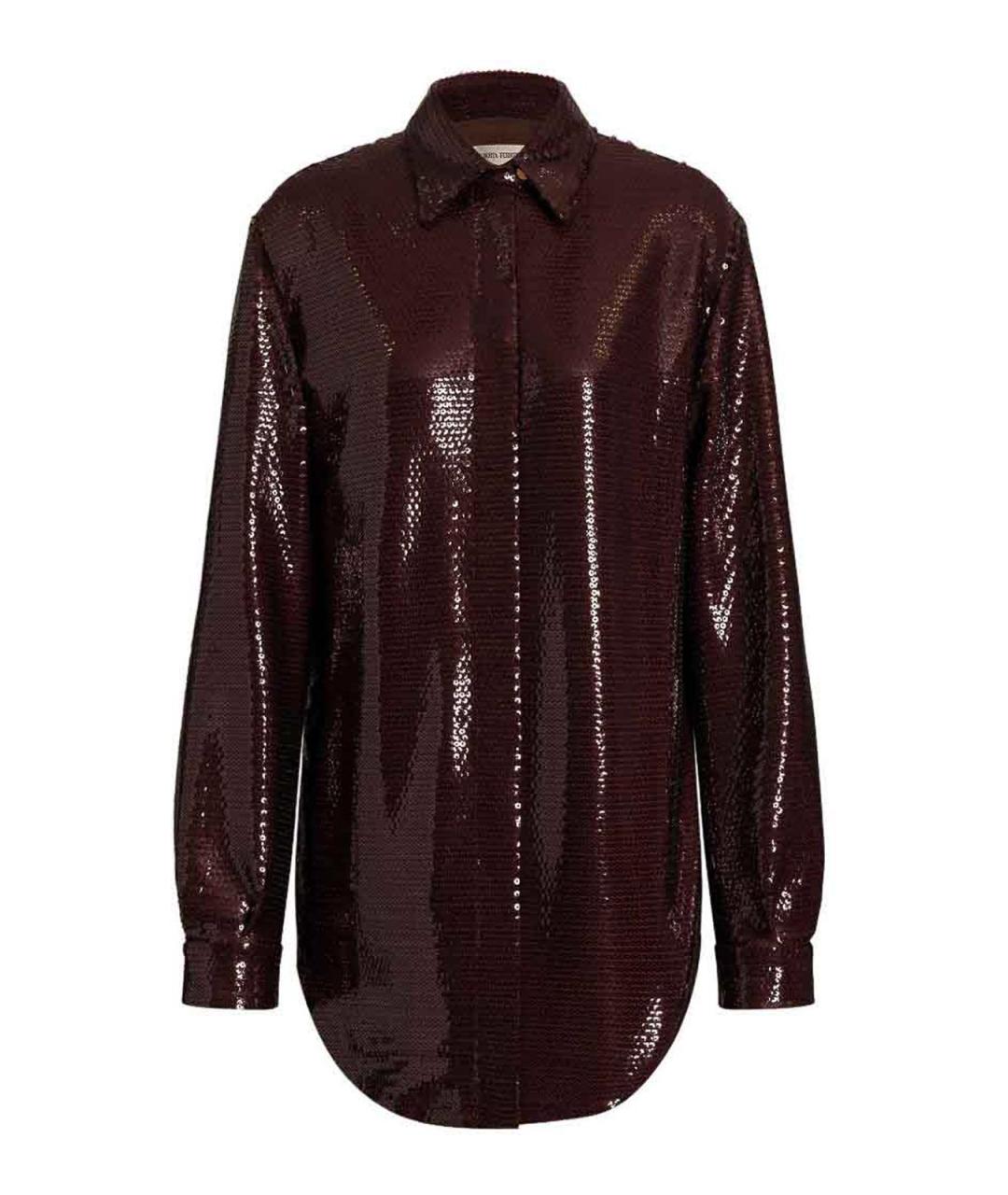 ALBERTA FERRETTI Коричневая полиэстеровая рубашка, фото 1