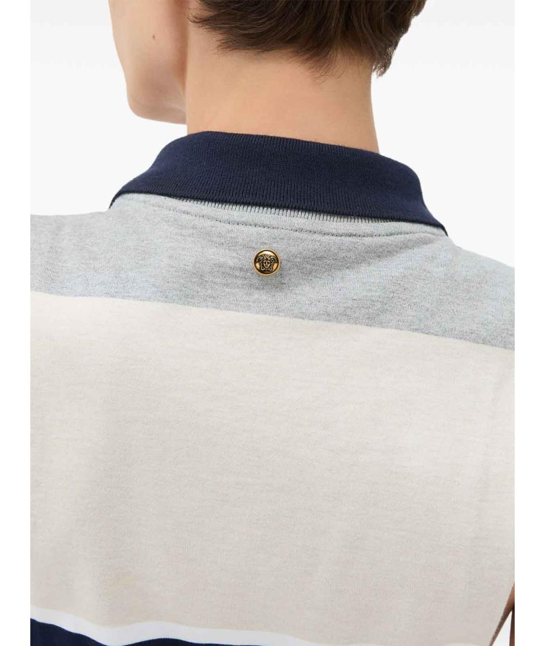 VERSACE Мульти хлопковое повседневное платье, фото 4