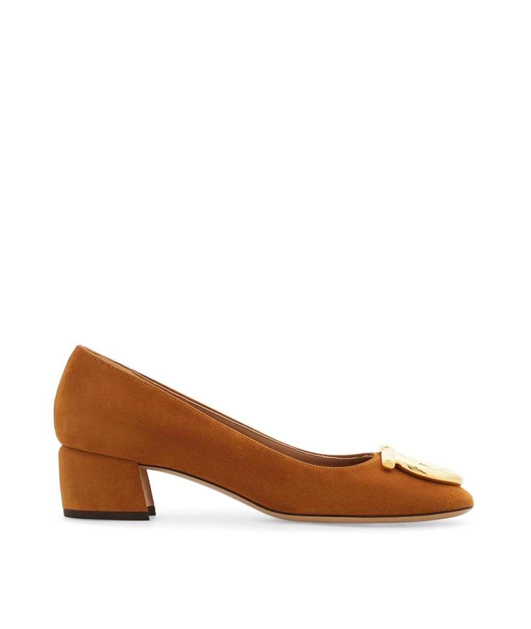FERRAGAMO Коричневые замшевые туфли, фото 6