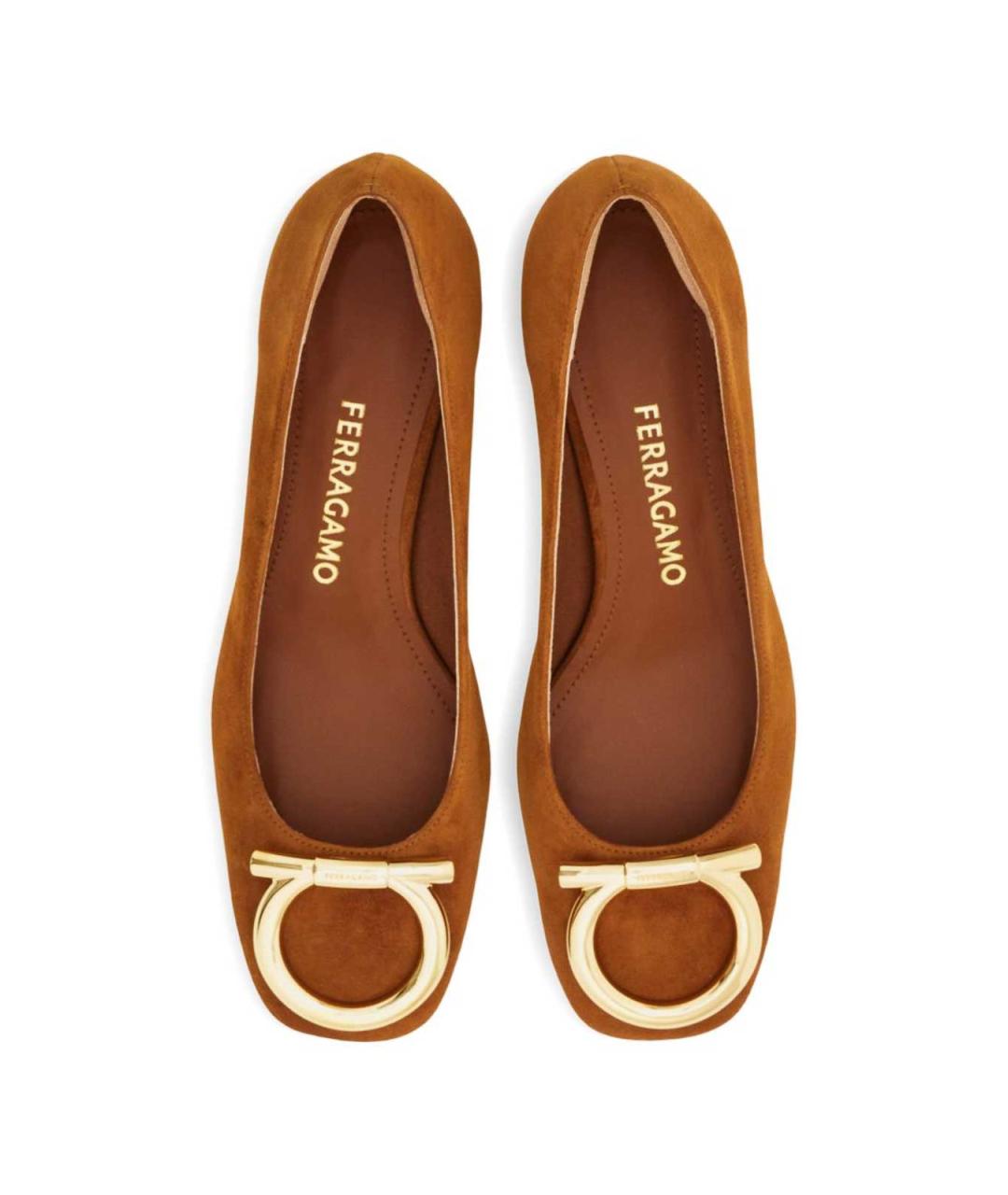 FERRAGAMO Коричневые замшевые туфли, фото 2