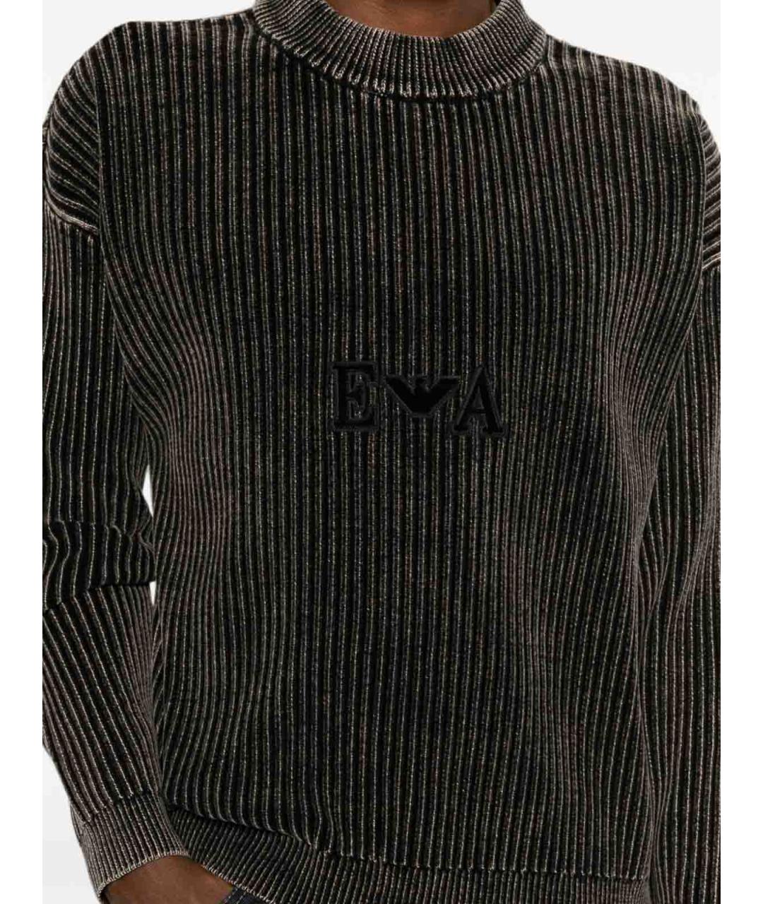 EMPORIO ARMANI Коричневый полиэстеровый джемпер / свитер, фото 5