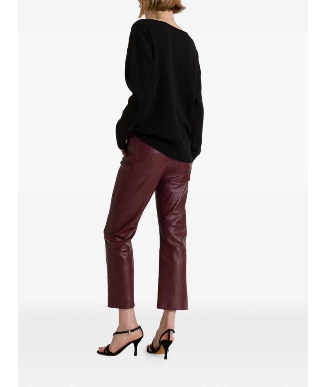 ALBERTA FERRETTI Коричневые прямые брюки, фото 3