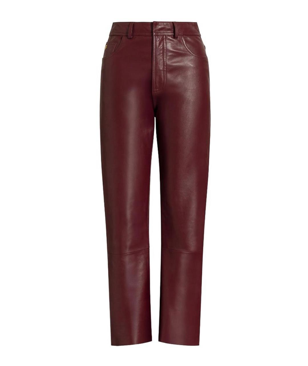 ALBERTA FERRETTI Коричневые прямые брюки, фото 1