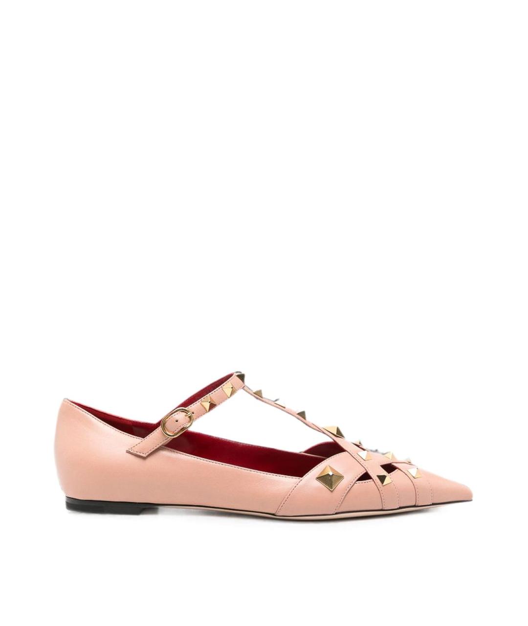 VALENTINO Розовые кожаные балетки, фото 5