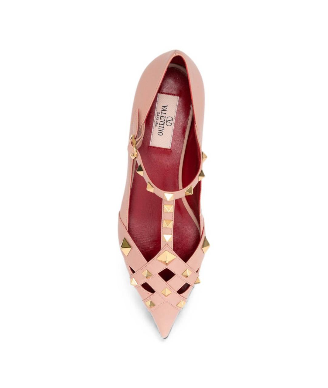 VALENTINO Розовые кожаные балетки, фото 2