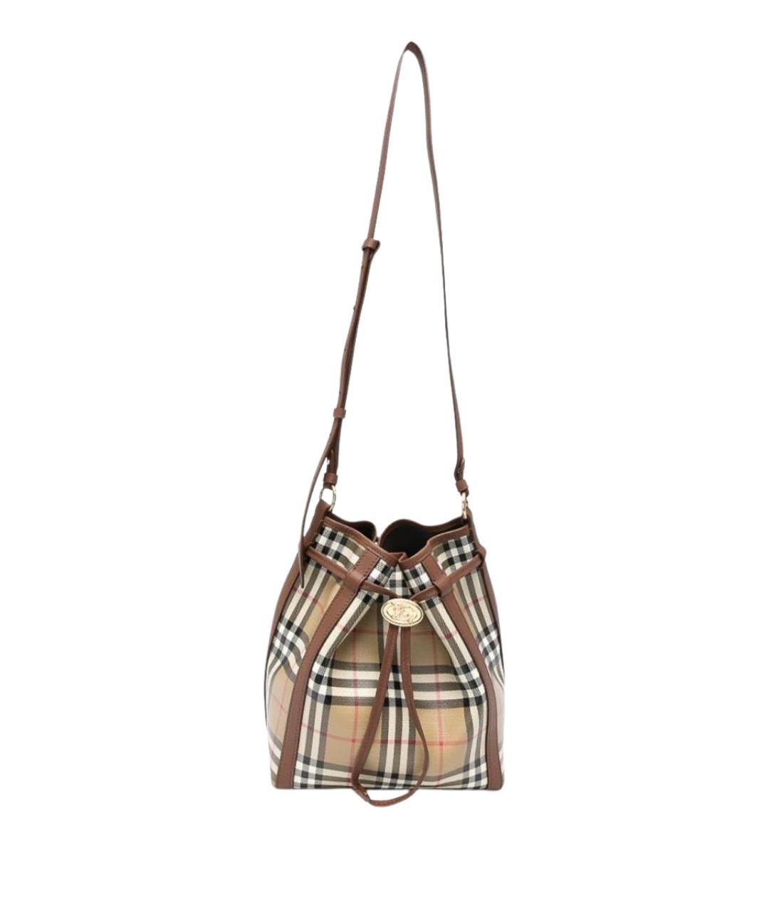 BURBERRY Бежевая сумка тоут из канвы, фото 1