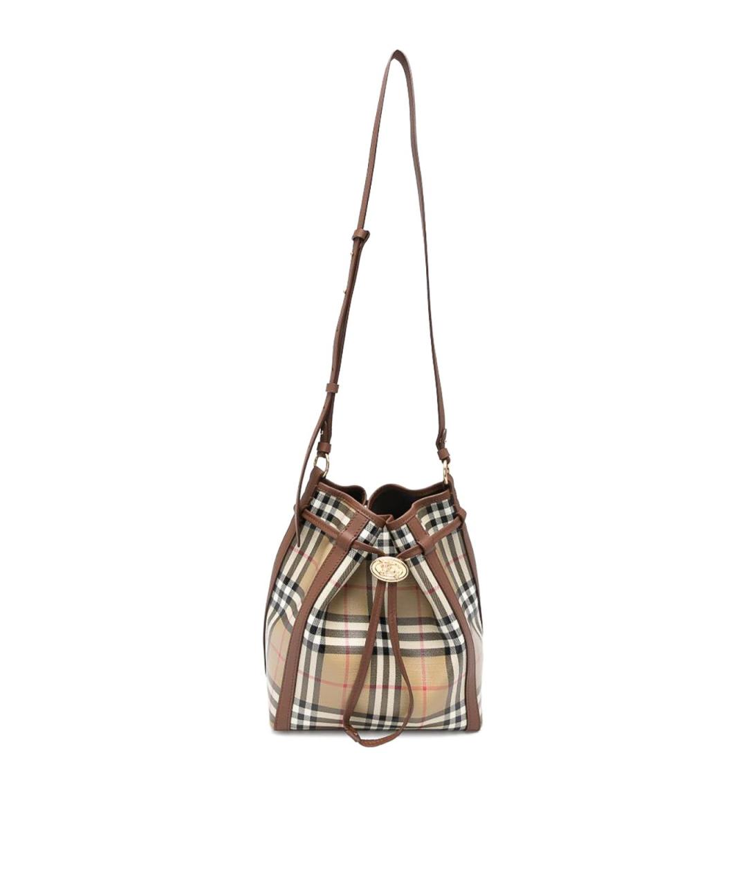 BURBERRY Бежевая сумка тоут из канвы, фото 6